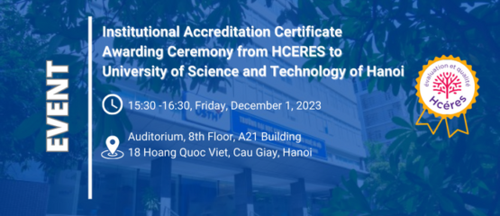 Institutional Accreditation Certificate Awarding Ceremony from HCERES to USTH