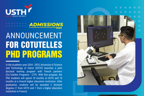 Admissions announcement for cotutelles PhD programs academic year 2024-2025