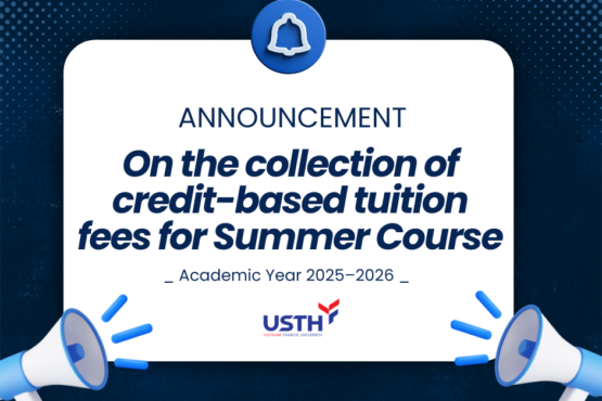Announcement on credit-based tuition fees for Summer course academic year 2025-2026 (bachelor programs)