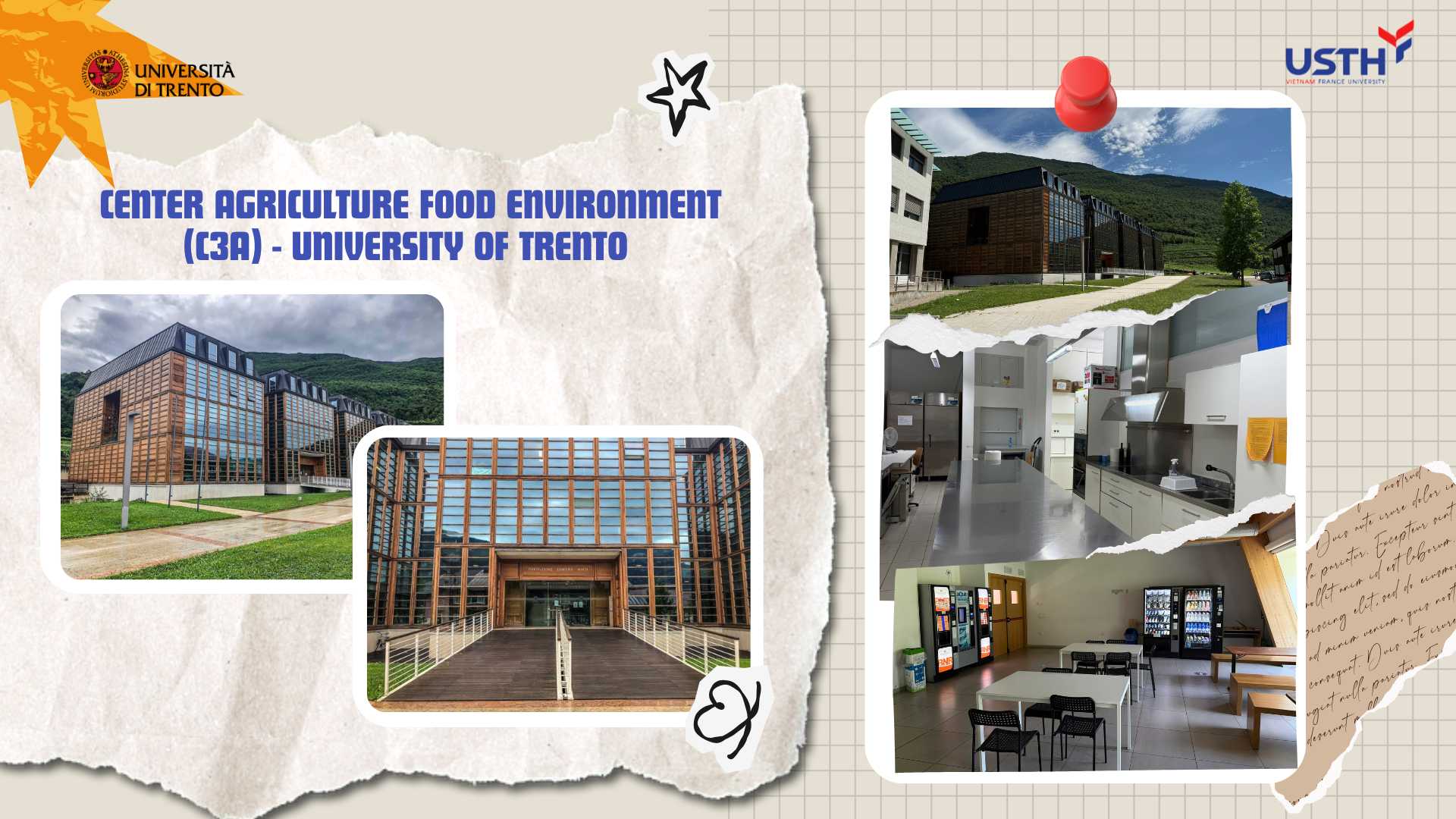 Campus of the Center Agriculture Food Environment (C3A), University of Trento, Italy. Photo: Tran Hoang Khoi. 