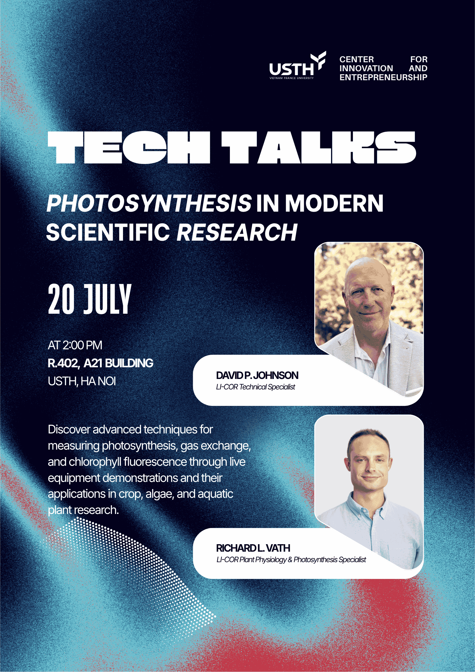 USTH: Tech Talks: Meet international experts in photosynthesis measurement and plant physiology