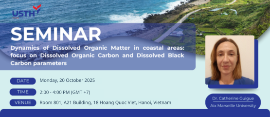 Seminar quốc tế: Dynamics of Dissolved Organic Matter in Coastal Areas – Focus on Dissolved Organic Carbon and Dissolved Black Carbon Parameters