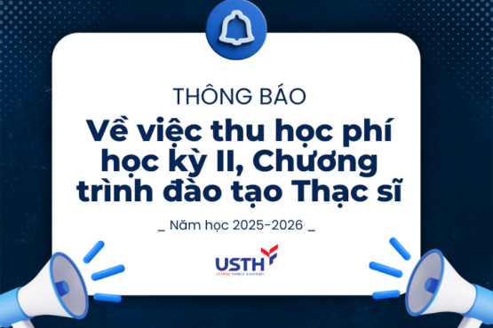 Thông báo thu học phí học kỳ II năm học 2025–2026 (Chương trình đào tạo trình độ Thạc sĩ)