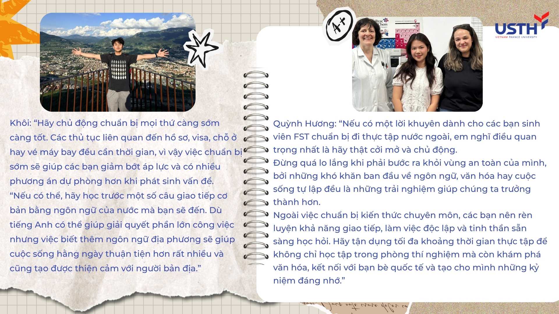 Hành trang từ kỳ thực tập quốc tế cho thế hệ sinh viên FST tiếp theo