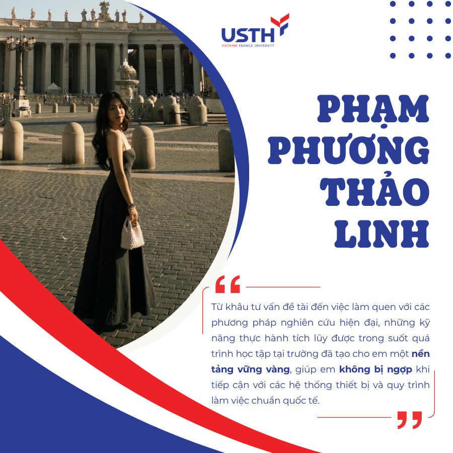 Phương Thảo Linh, sinh viên năm ba ngành Công nghệ sinh học - Phát triển thuốc (BDD)